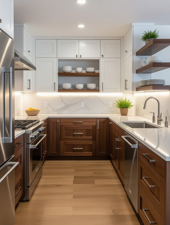 efficient l shaped kitchen design