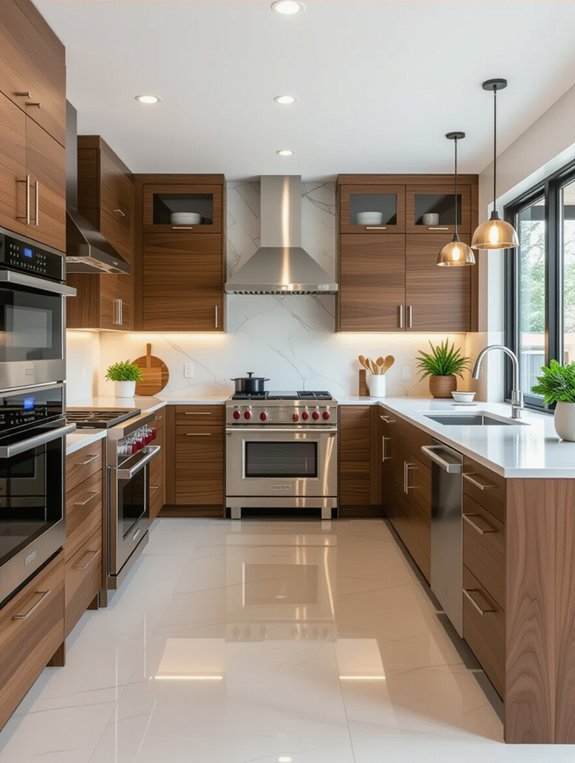 efficient u shaped kitchen design