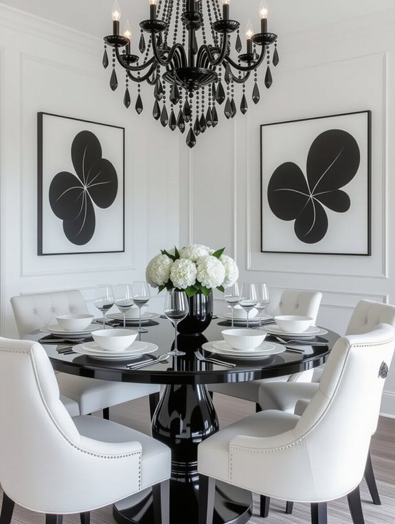 elegant black and white