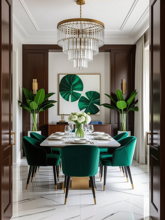 elegant dining room finishes