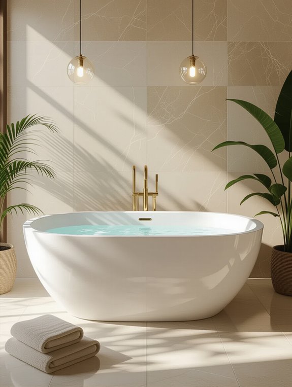 elegant freestanding bathtub luxury