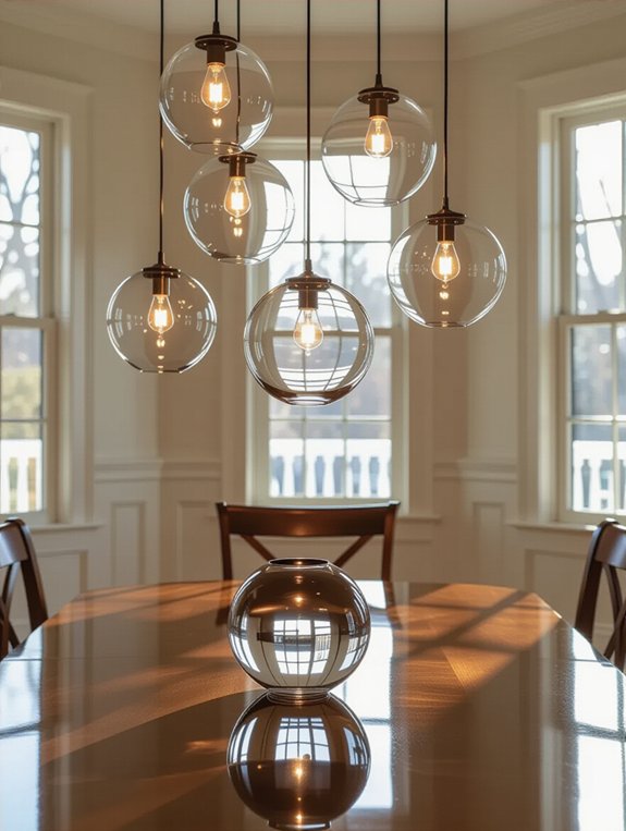 elegant glass sphere decor