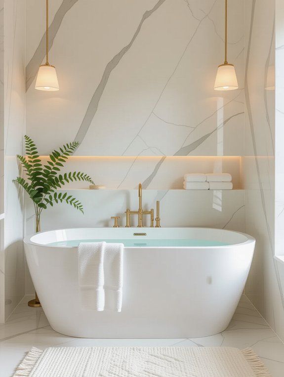 elegant marble bathroom design