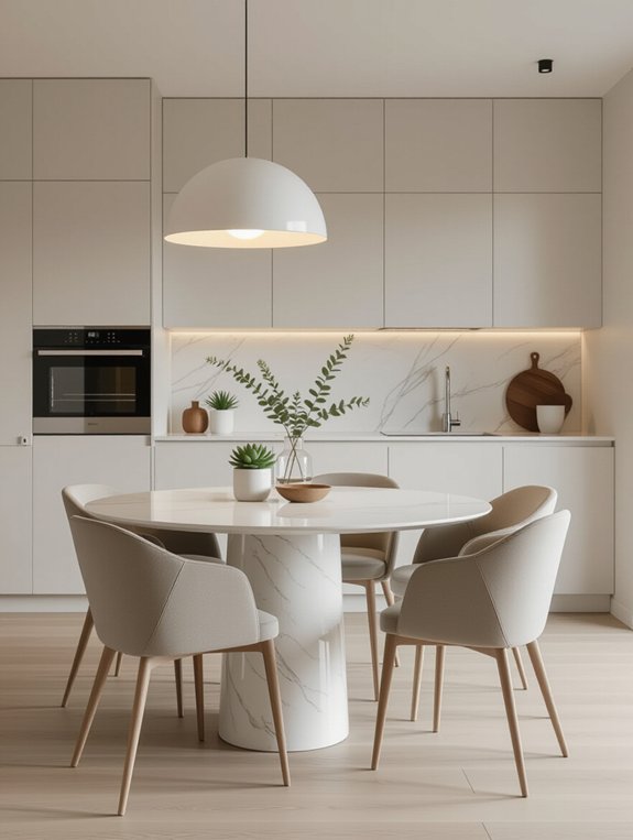 elegant minimalist dining design