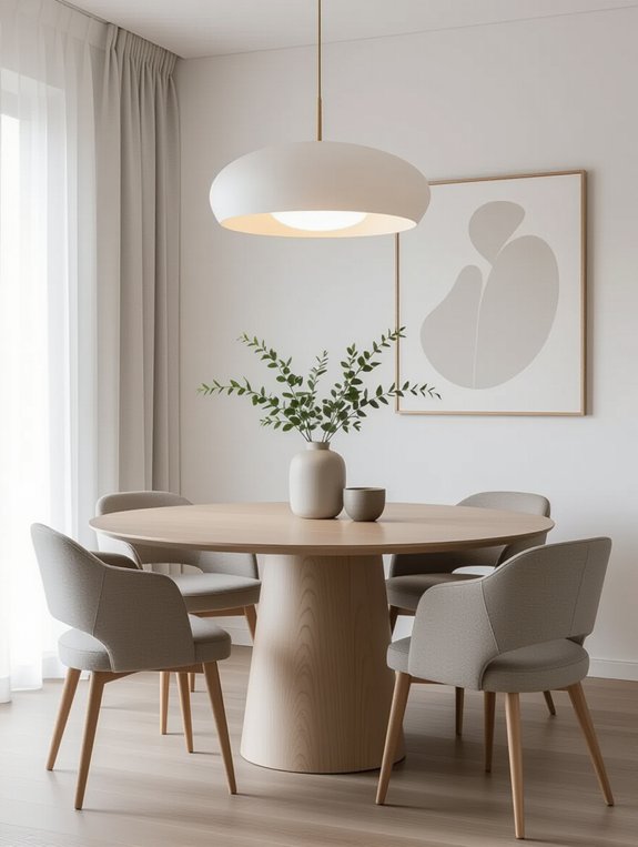 elegant minimalist dining design