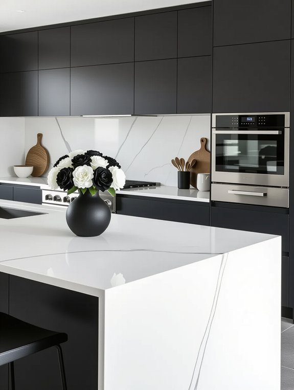 elegant monochromatic kitchen design