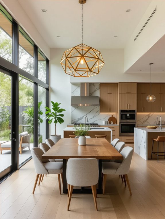 elegant open dining integration