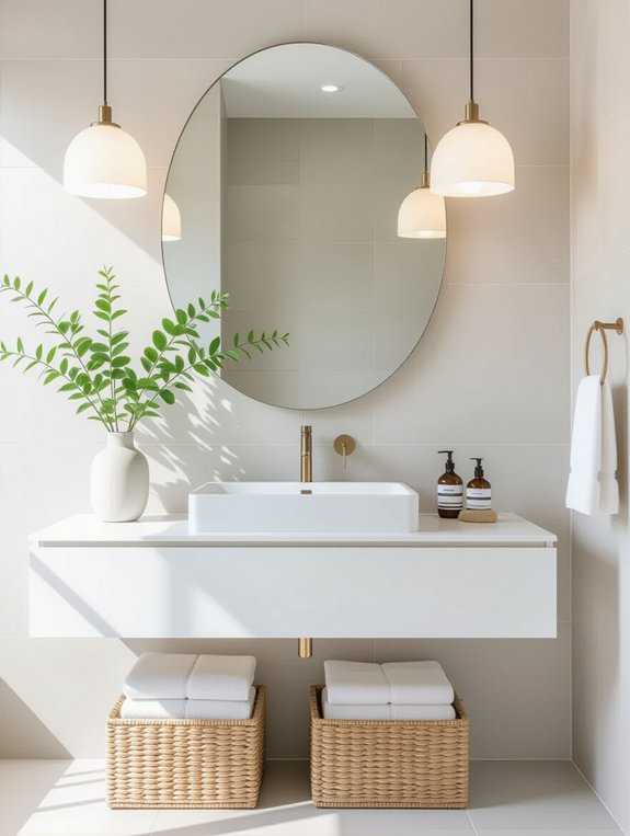 elevate bathroom with floating vanity