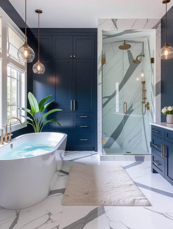 elevate bathroom with marble