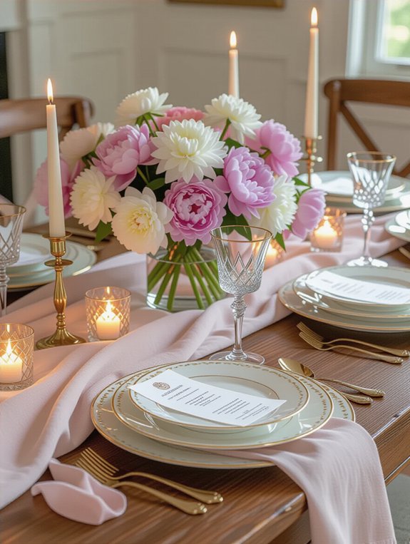 elevate dining with flowers
