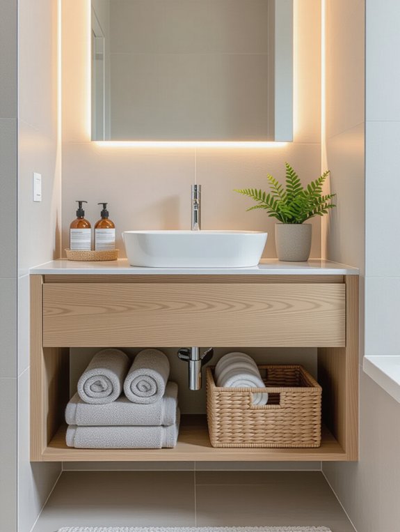 enhance bathroom storage solutions