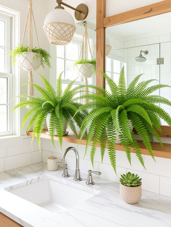 enhance bathroom with greenery