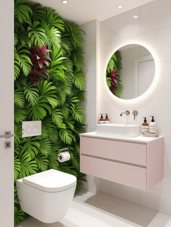 enhance bathroom with greenery