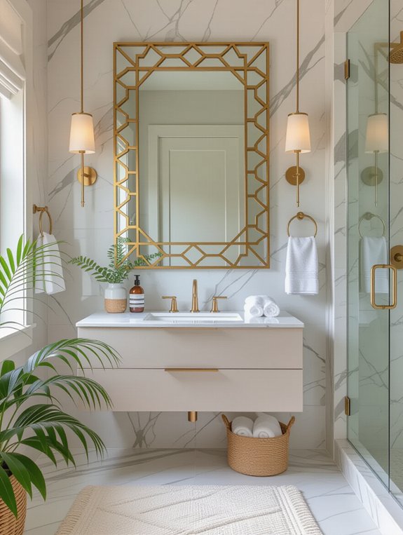 enhance bathroom with mirrors