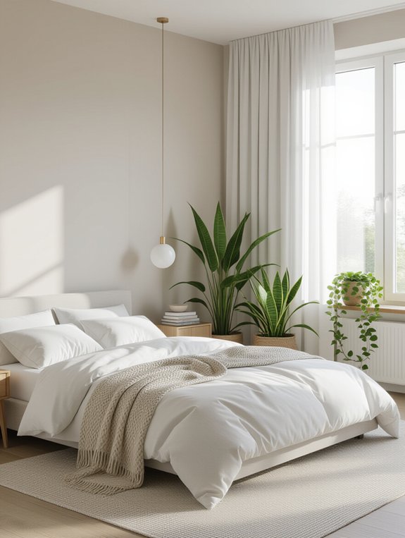 enhance bedroom with greenery