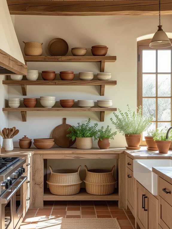 enhance kitchen with shelving