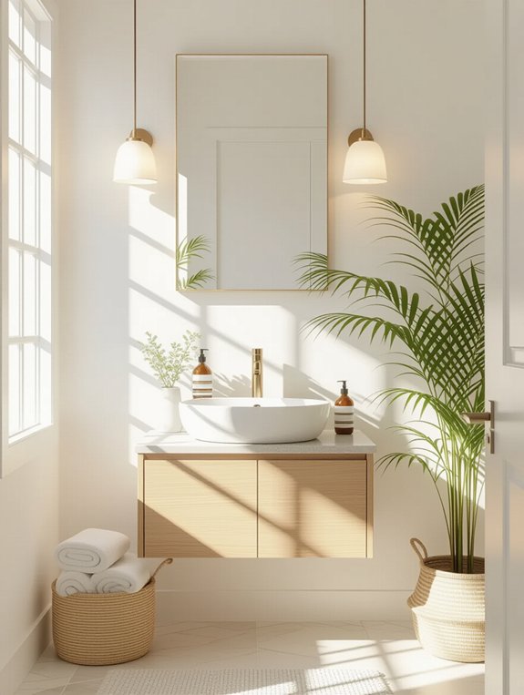 enhance light in bathrooms