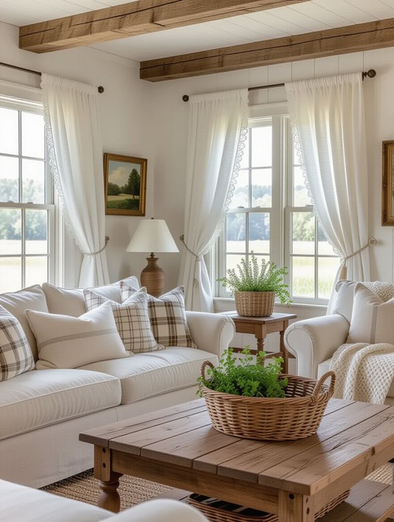 farmhouse curtains for ambiance