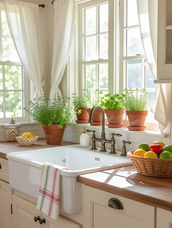 farmhouse sink adds charm