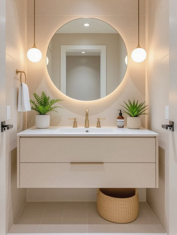 floating vanities maximize space