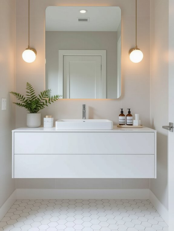floating vanity space saver