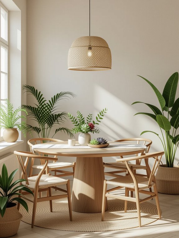 fresh greenery for dining