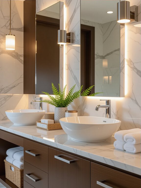 functional double vanity design