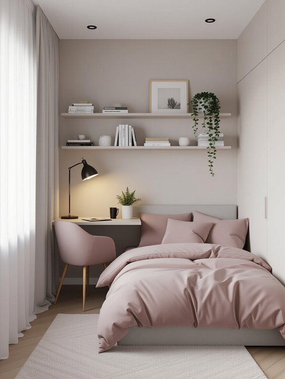 functional workspace on wall