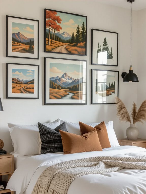 gallery wall art arrangement