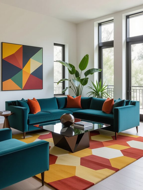 geometric patterns enhance interiors