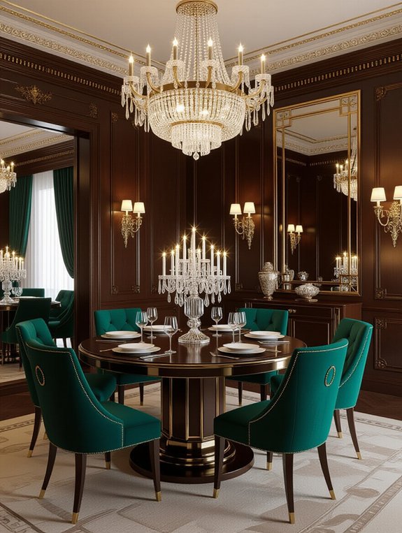 glamorous art deco dining
