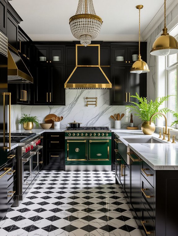 glamorous art deco kitchen design
