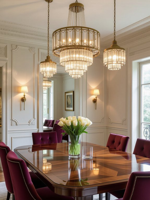 glamorous art deco lighting
