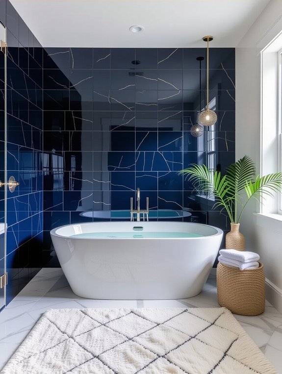 glossy tiles for elegance