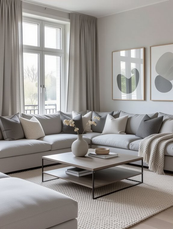gray shades for depth