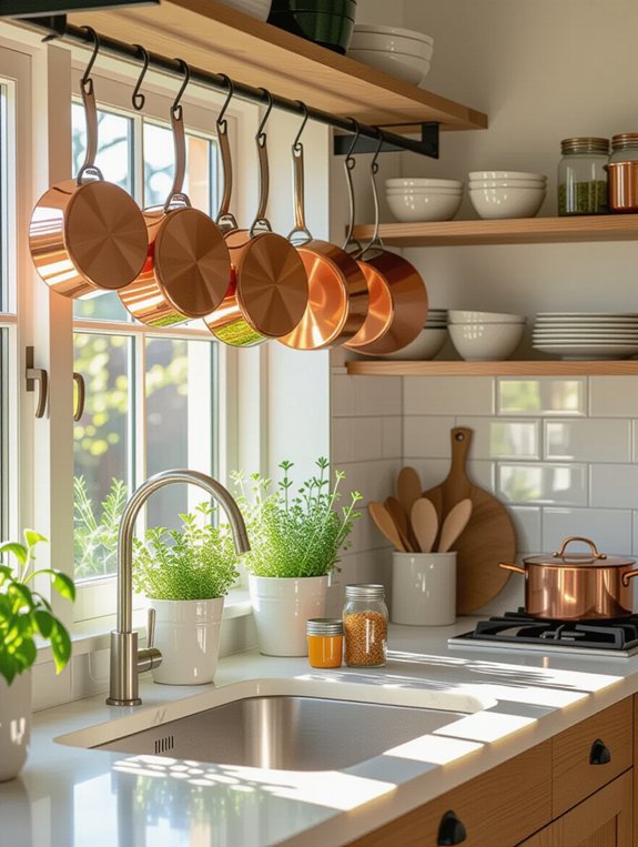 hanging cookware for accessibility