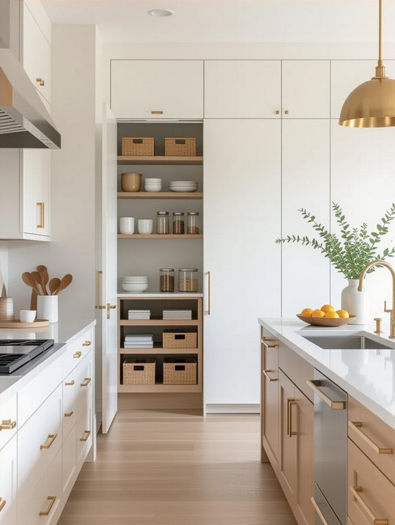 hidden pantry for organization