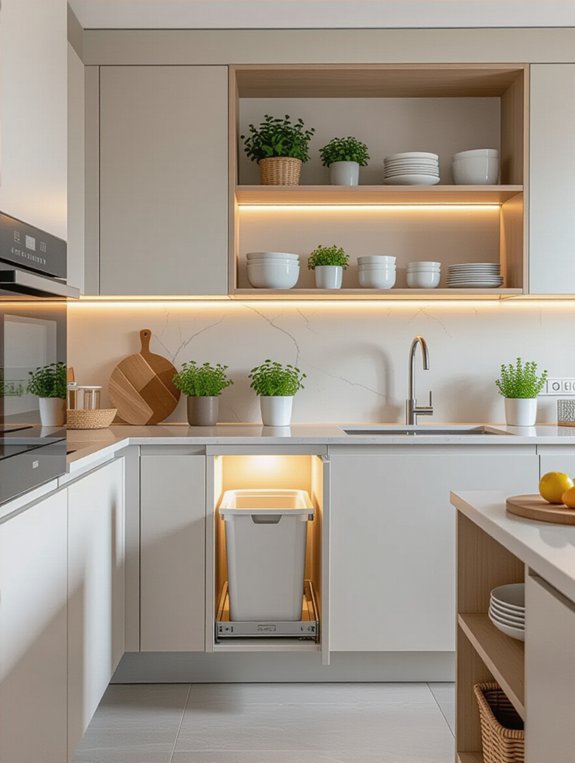 hidden trash storage solutions