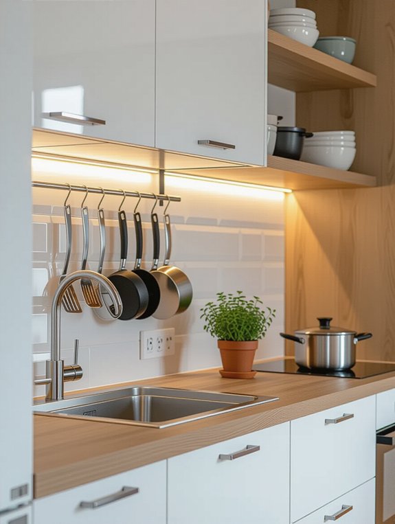 hooks for utensil storage