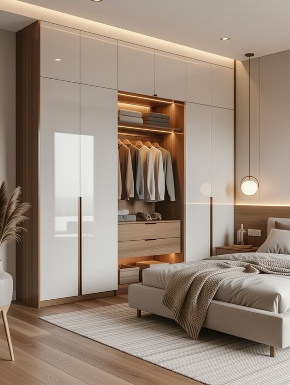 illuminated wardrobe elegance