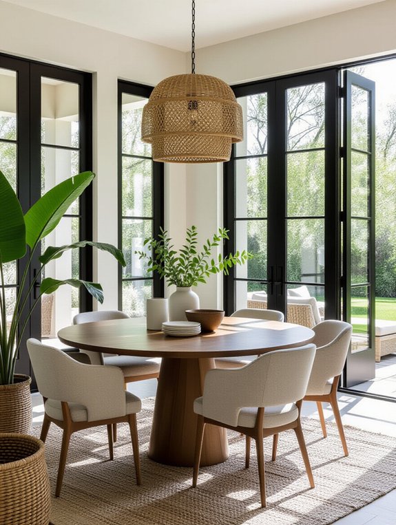 indoor outdoor dining oasis