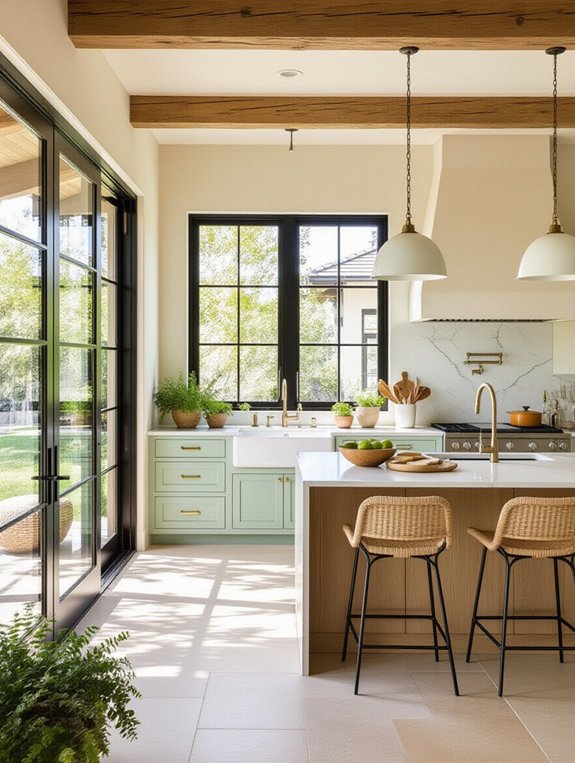 indoor outdoor kitchen connection
