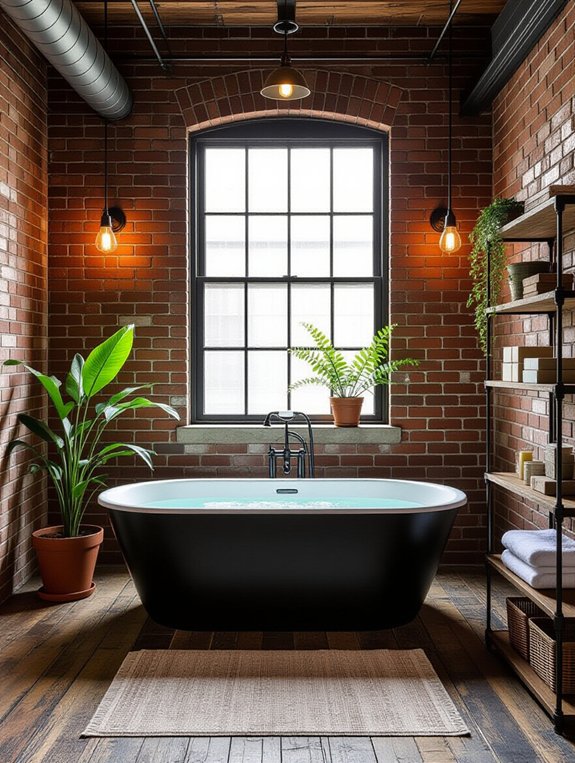 industrial chic bathroom design