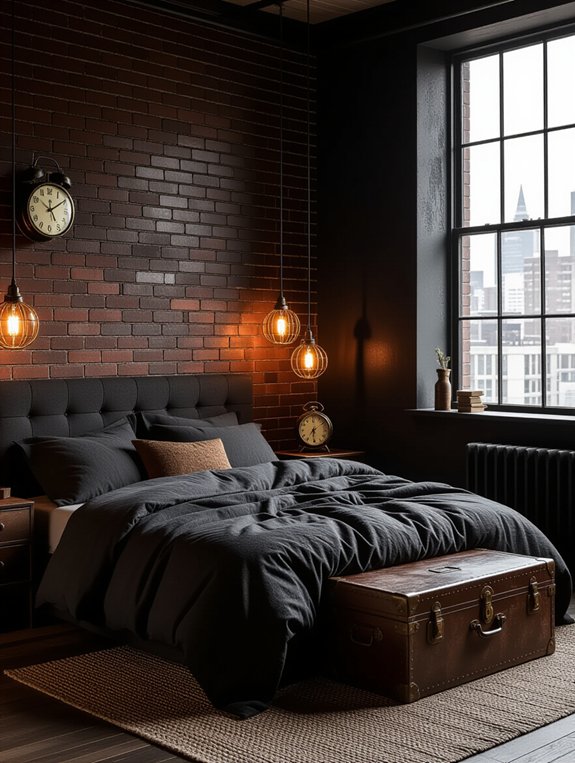 industrial chic bedroom decor