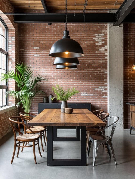 industrial chic dining room