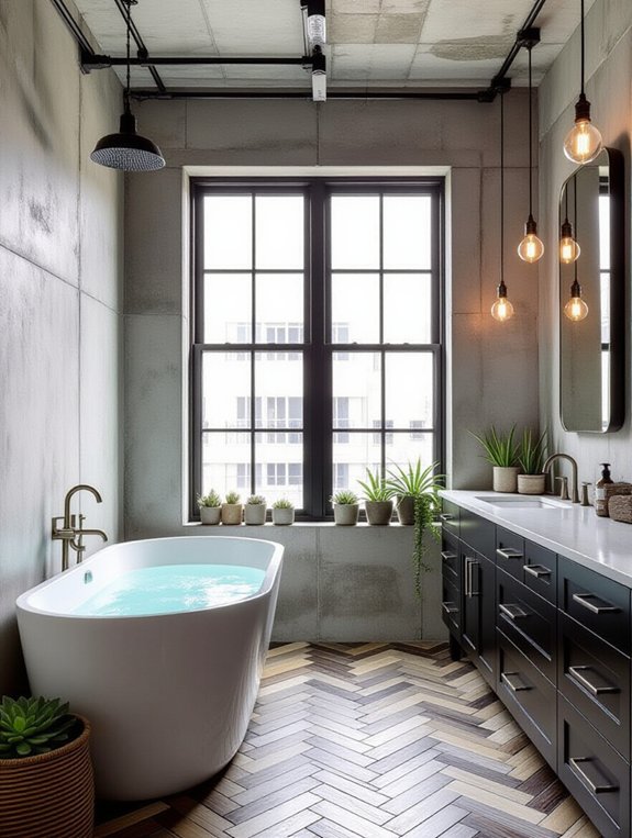 industrial modern bathroom design