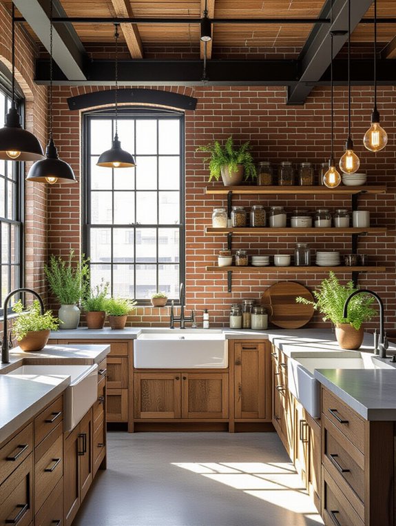 industrial style kitchen elements