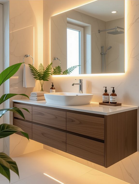 integrated lighting bathroom vanity