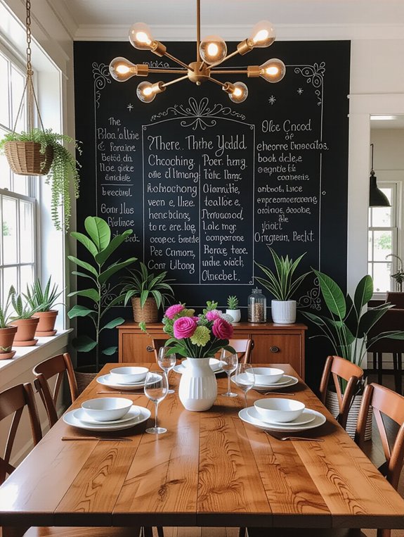 interactive chalkboard wall decor