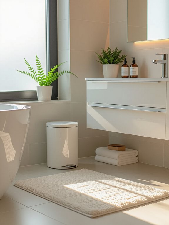 keep bathroom trash handy